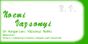noemi vazsonyi business card